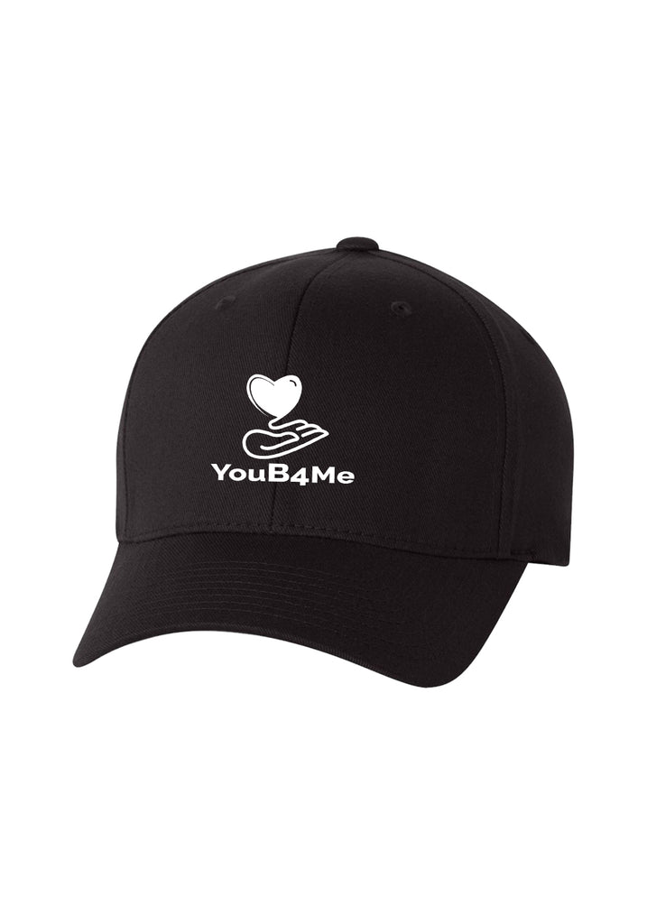 You B4 Me unisex fitted baseball cap (black) - front