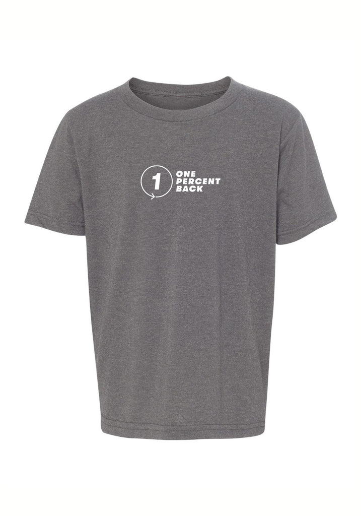 One Percent Back Foundation kids t-shirt (gray) - front