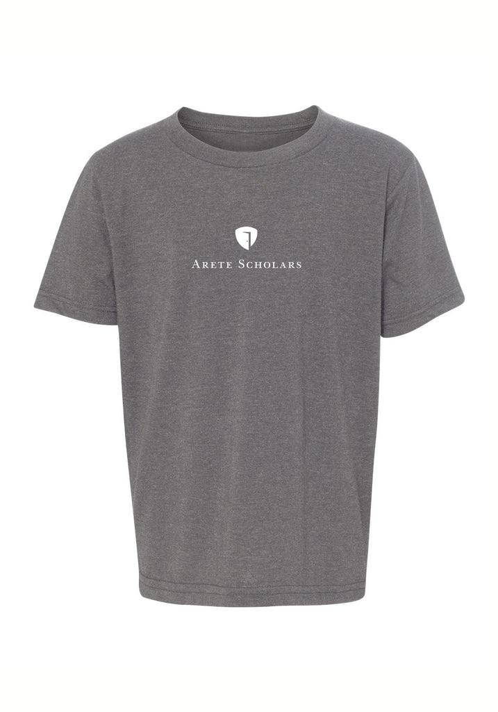 Arete Scholars Fund kids t-shirt (gray) - front