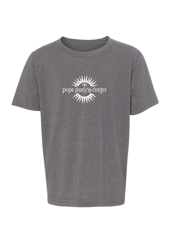 Pope Francis Center kids t-shirt (gray) - front