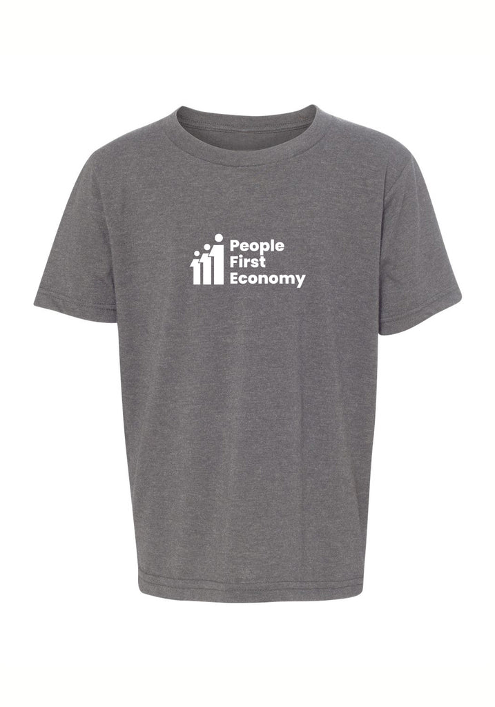 People First Economy kids t-shirt (gray) - front