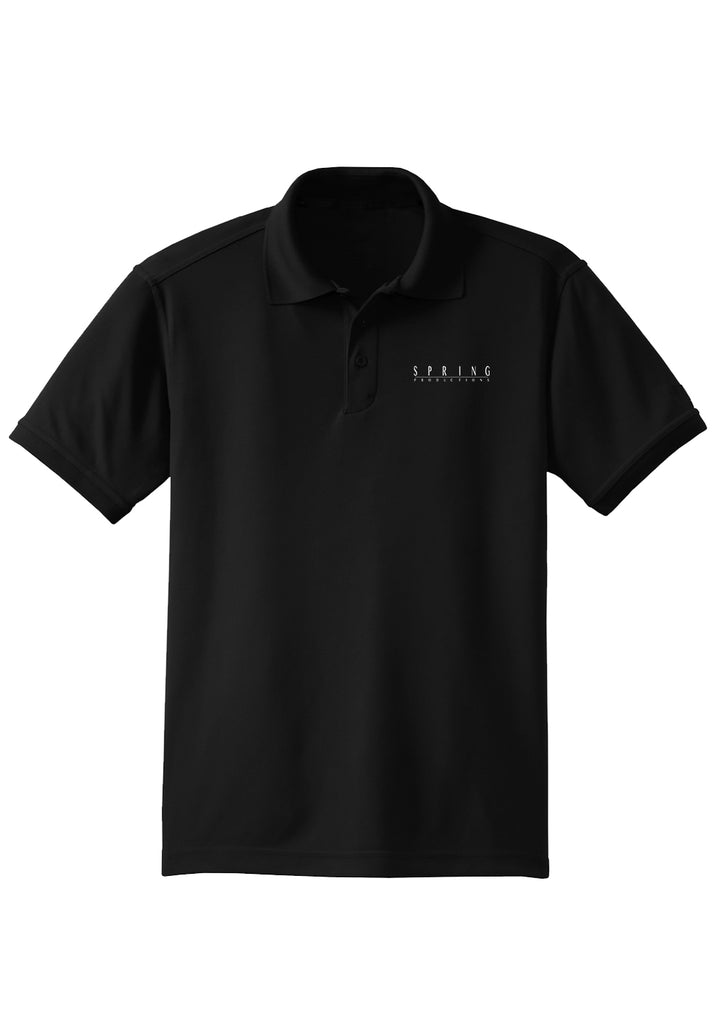 Spring Productions men's polo shirt (black) - front