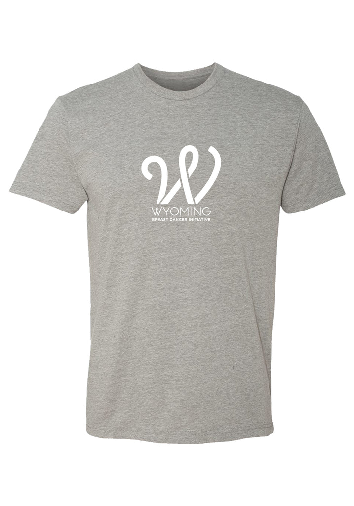 Wyoming Breast Cancer Initiative men's t-shirt (gray) - front
