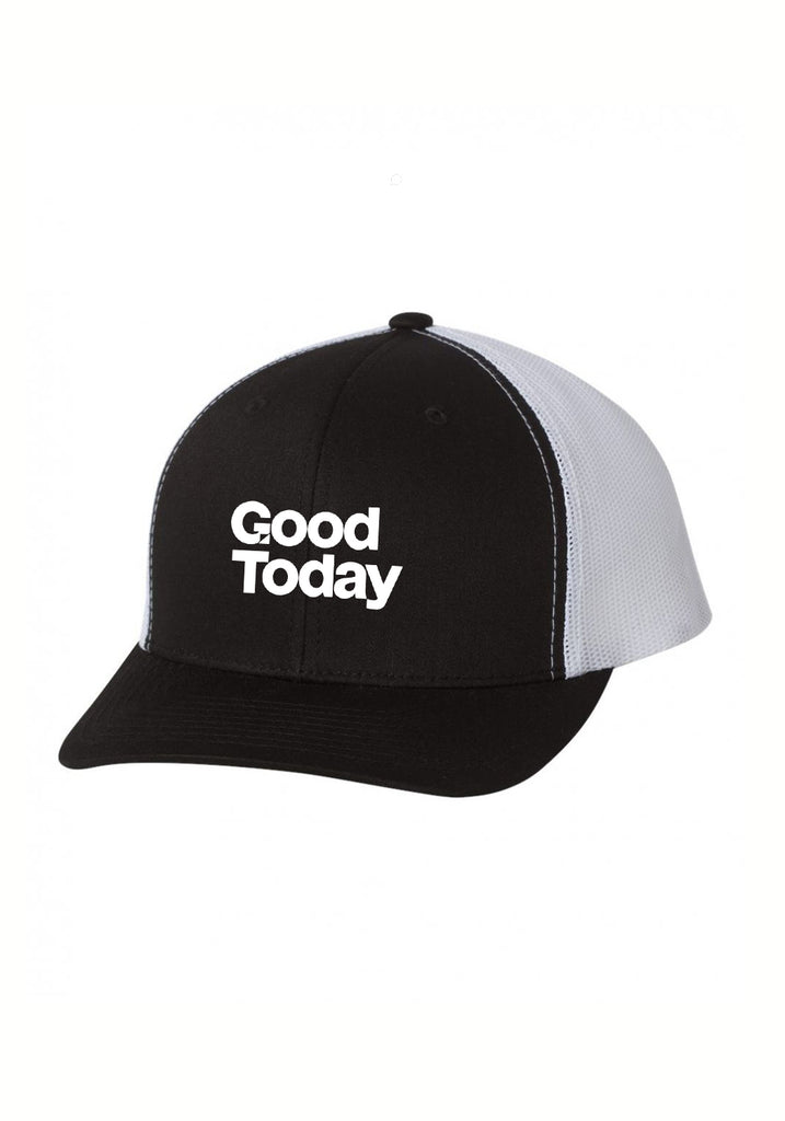 GoodToday unisex trucker baseball cap (black and white) - front