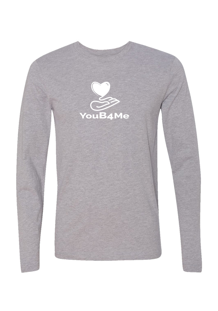 You B4 Me unisex long-sleeve t-shirt (gray) - front