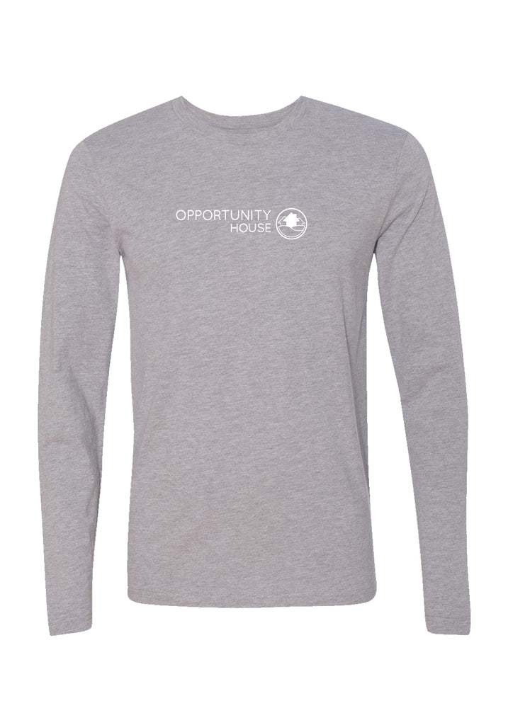 Opportunity House unisex long-sleeve t-shirt (gray) - front