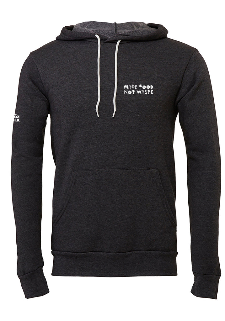 Make Food Not Waste unisex pullover hoodie (gray) - front