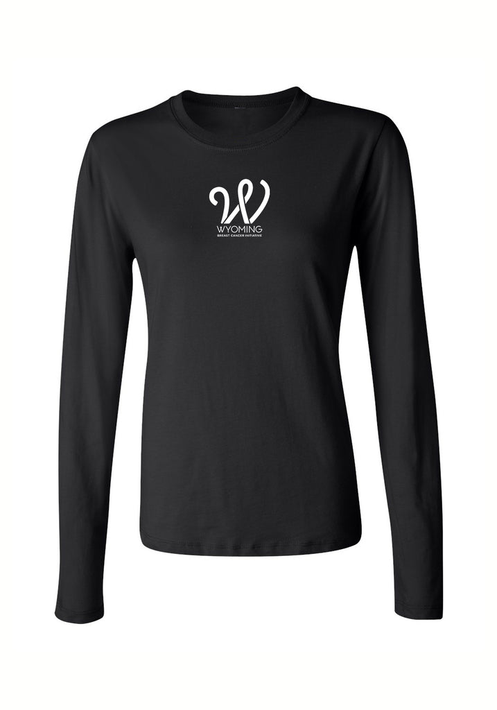 Wyoming Breast Cancer Initiative women's long-sleeve t-shirt (black) - front
