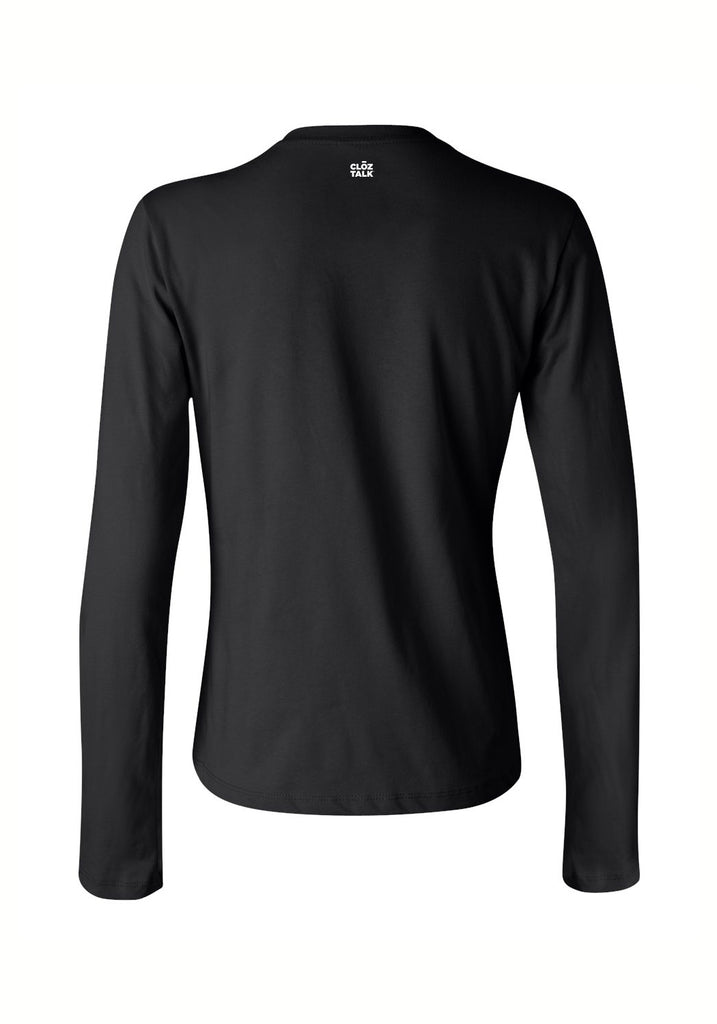 Pope Francis Center women's long-sleeve t-shirt (black) - back