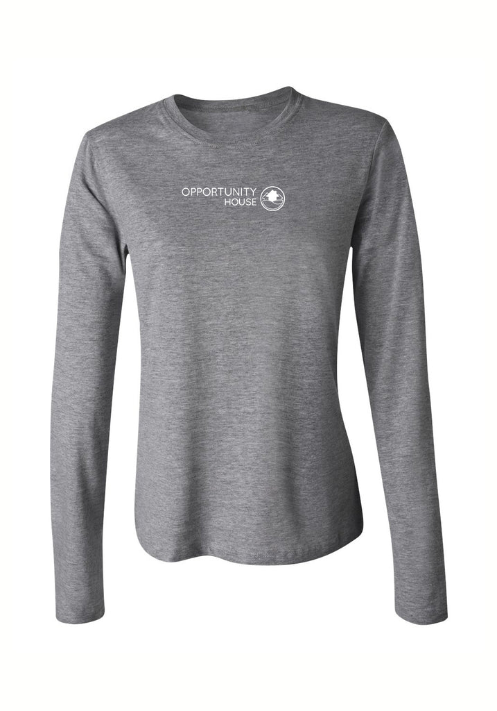 Opportunity House women's long-sleeve t-shirt (gray) - front