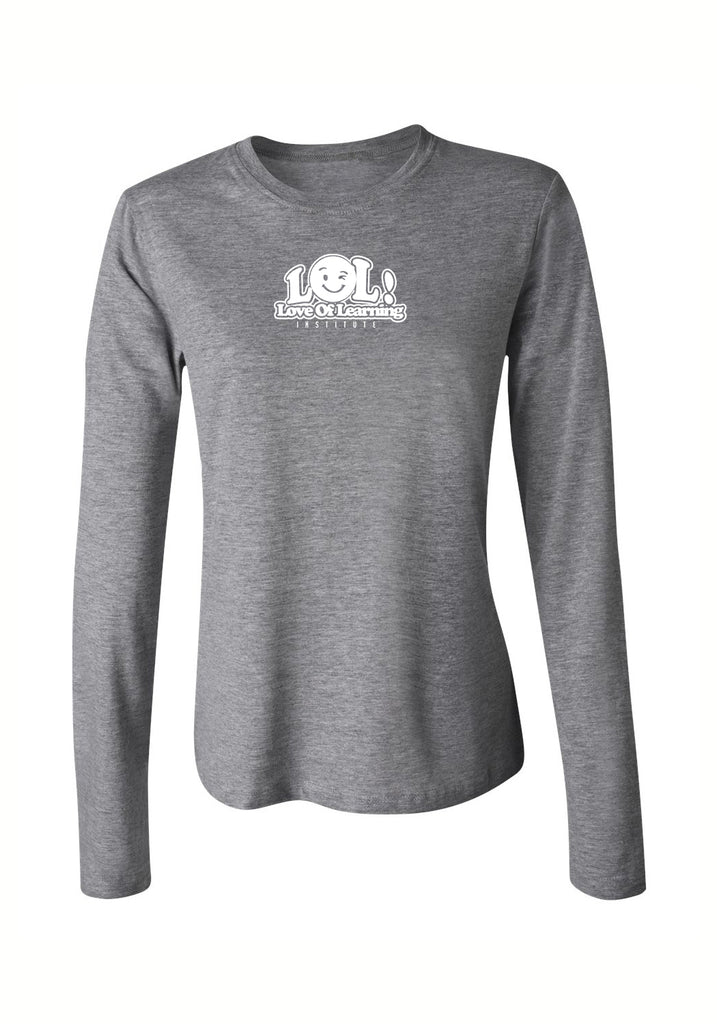 Love Of Learning Institute women's long-sleeve t-shirt (gray) - front