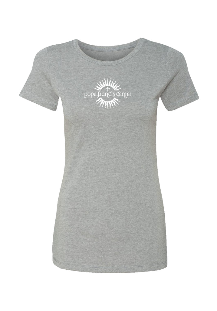 Pope Francis Center women's t-shirt (gray) - front