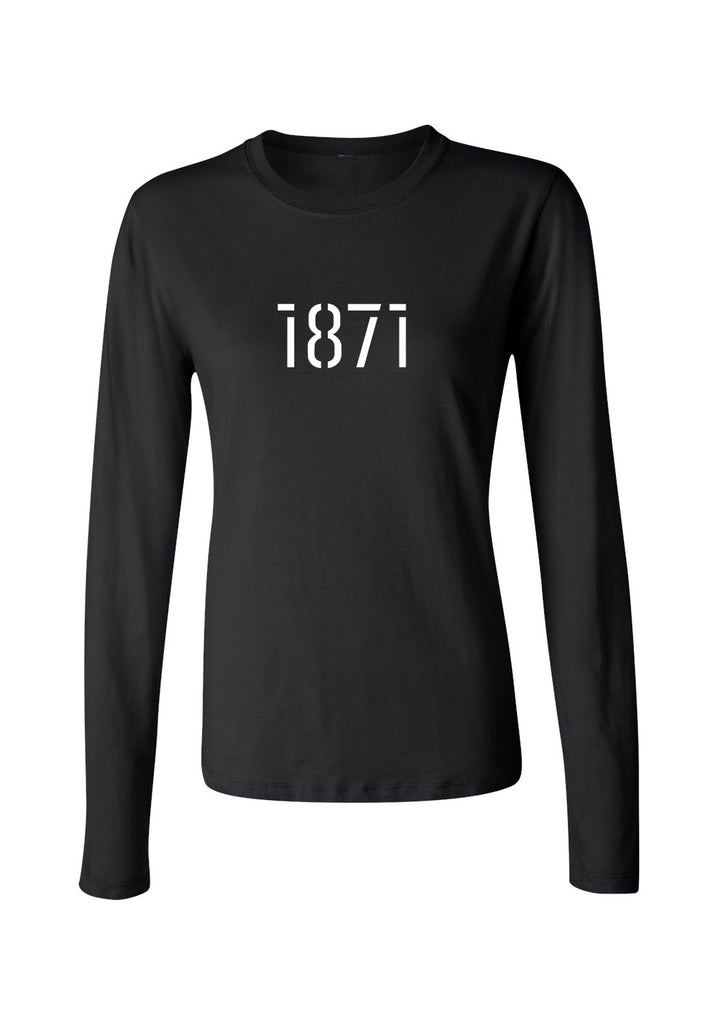 1871 women's  long-sleeve t-shirt (black) - front