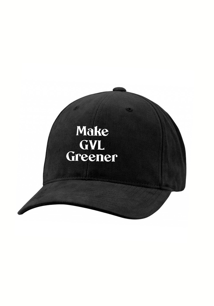Make GVL Greener unisex adjustable baseball cap (black) - front