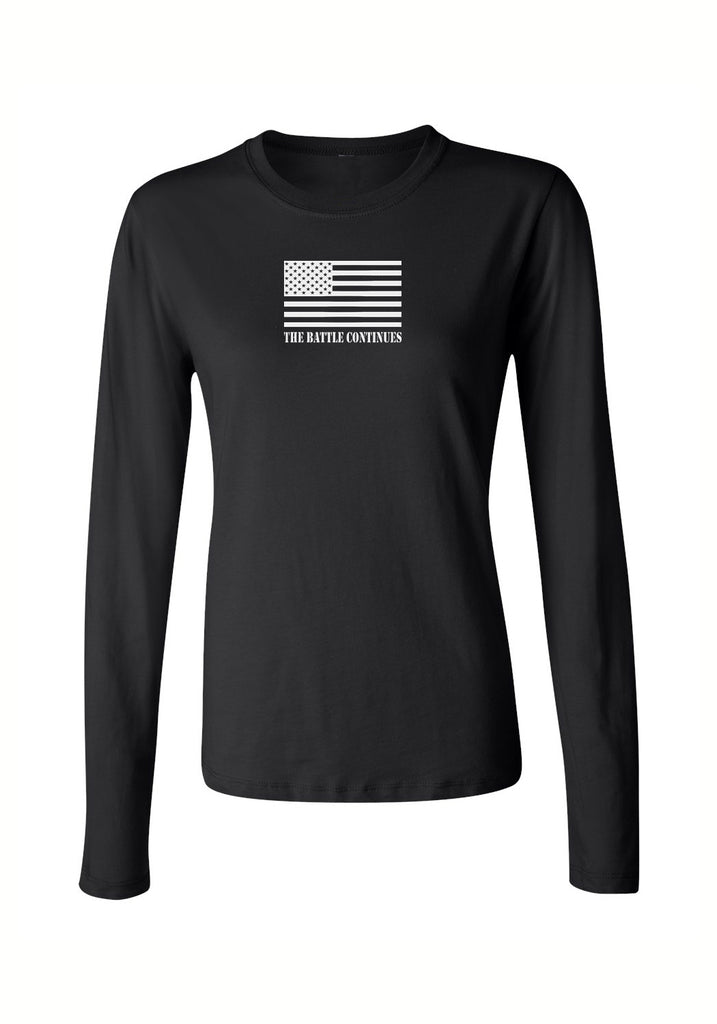 The Battle Continues women's long-sleeve t-shirt (black) - front