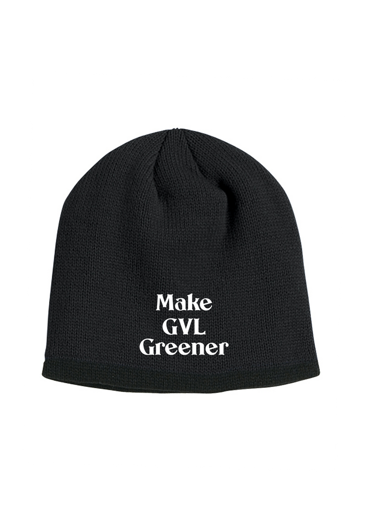Make GVL Greener unisex winter hat (black) - front
