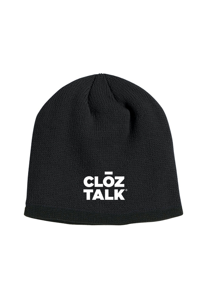 CLOZTALK LOGO unisex winter hat (black) - front