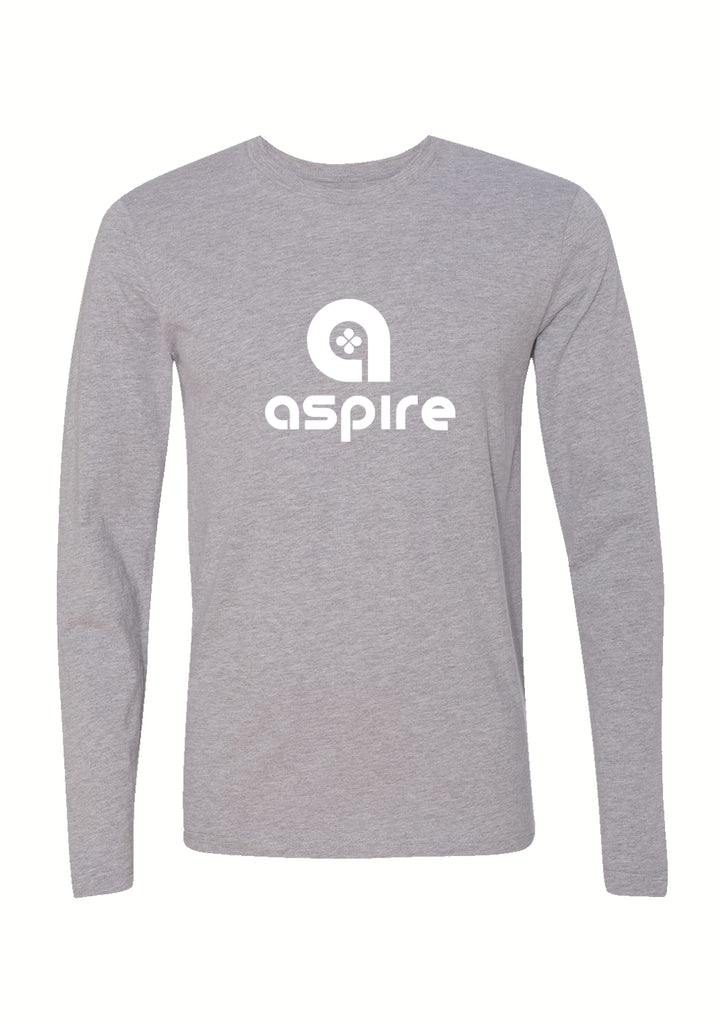 Aspire unisex long-sleeve t-shirt (gray) - front
