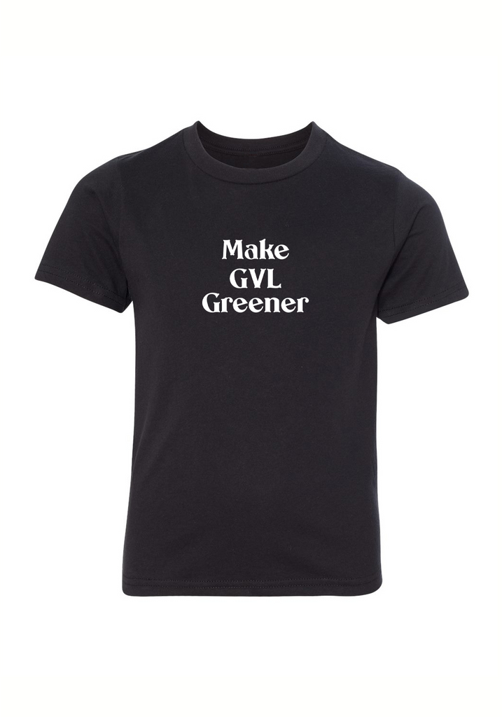 Make GVL Greener kids t-shirt (black) - front