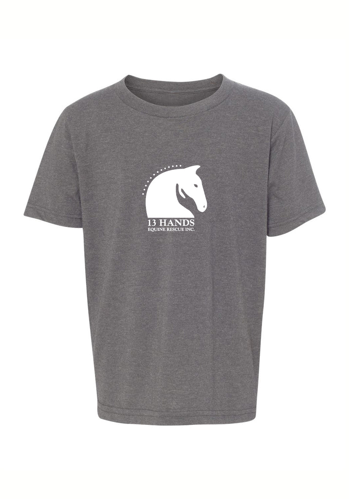 13 Hands Equine Rescue kids t-shirt (gray) - front