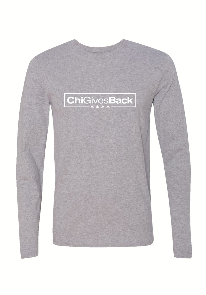 ChiGivesBack unisex long-sleeve t-shirt (gray) - front