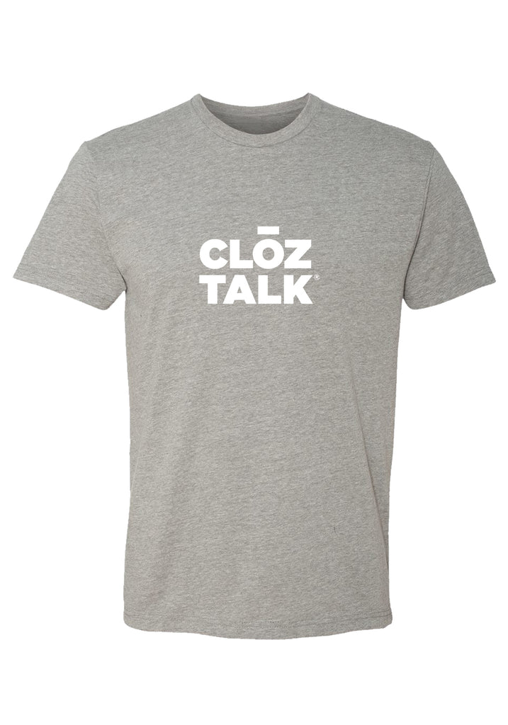 CLOZTALK LOGO men's t-shirt (gray) - front