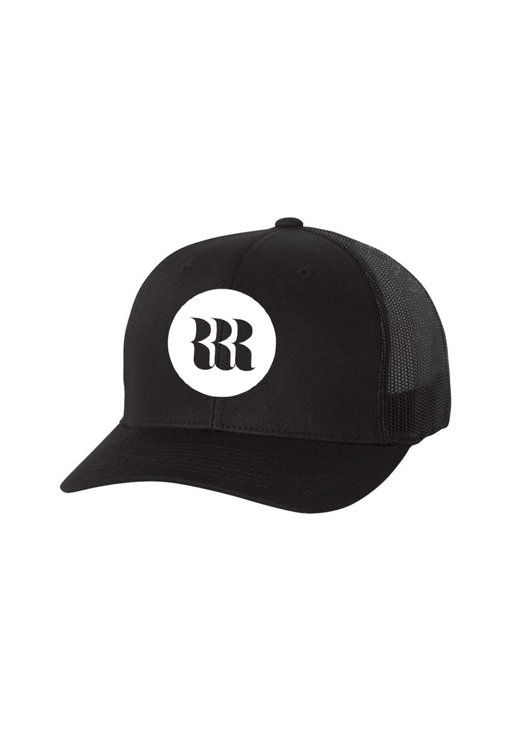 Repurpose Wardrobe unisex trucker baseball cap (black) - front
