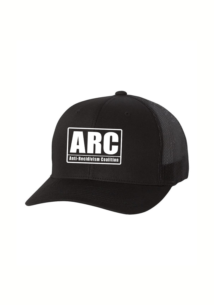 Anti-Recidivism Coalition unisex trucker baseball cap (black) - front