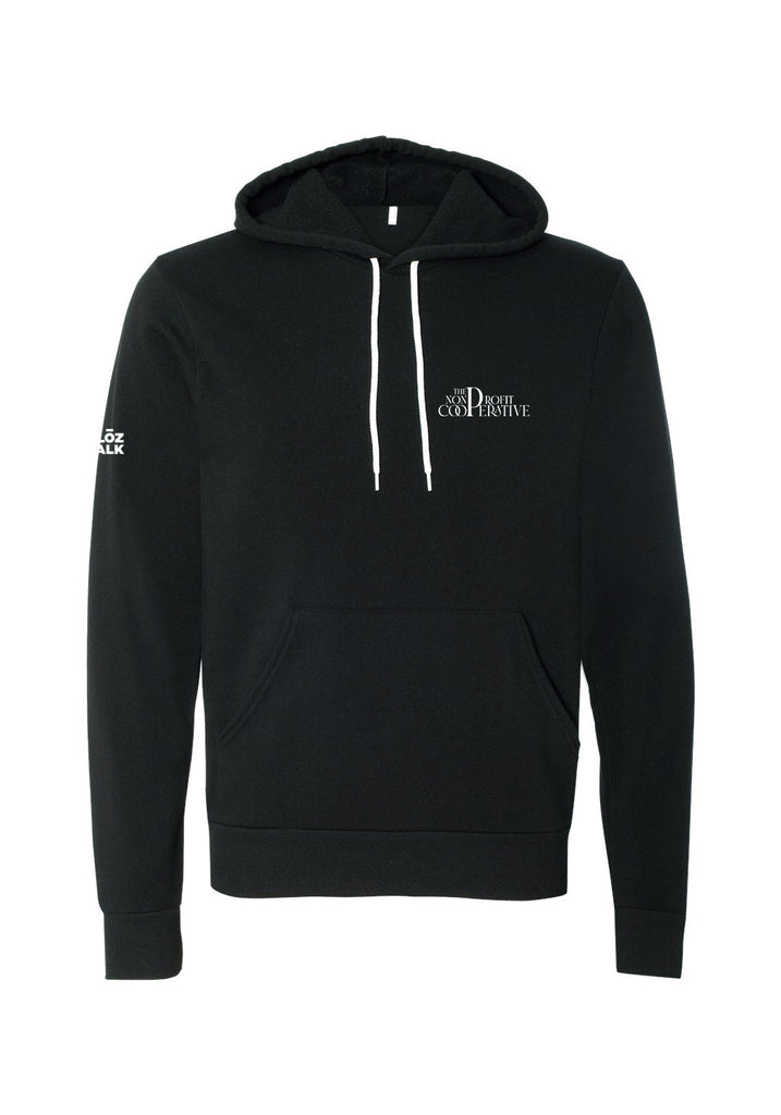 The Nonprofit Cooperative unisex pullover hoodie (black) - front