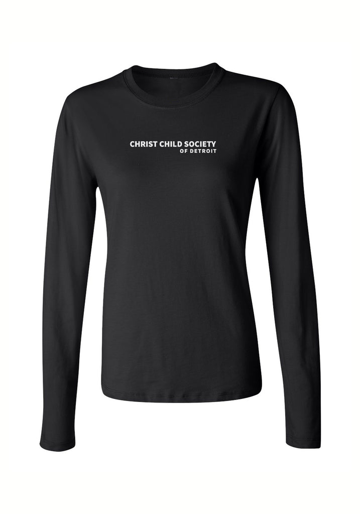 Christ Child Society Of Detroit women's long-sleeve t-shirt (black) - front