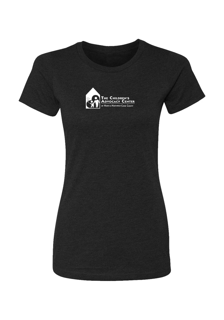 Children's Advocacy Center of North & Northwest Cook County women's t-shirt (black) - front