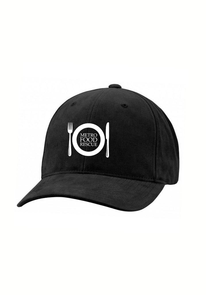 Metro Food Rescue unisex adjustable baseball cap (black) - front