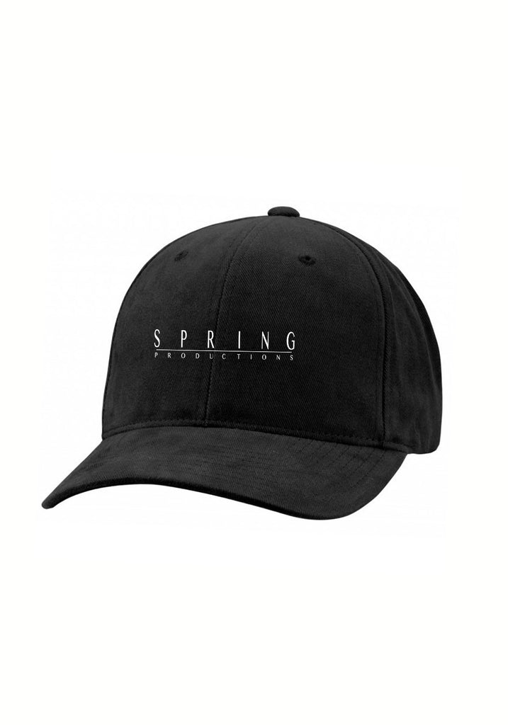 Spring Productions unisex adjustable baseball cap (black) - front