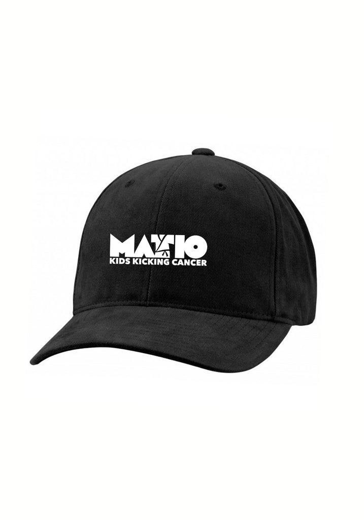 MATIO Kids Kicking Cancer unisex adjustable baseball cap (black) - front