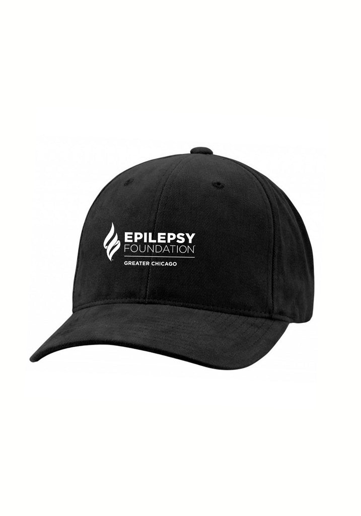 Epilepsy Foundation of Greater Chicago unisex adjustable baseball cap (black) - front