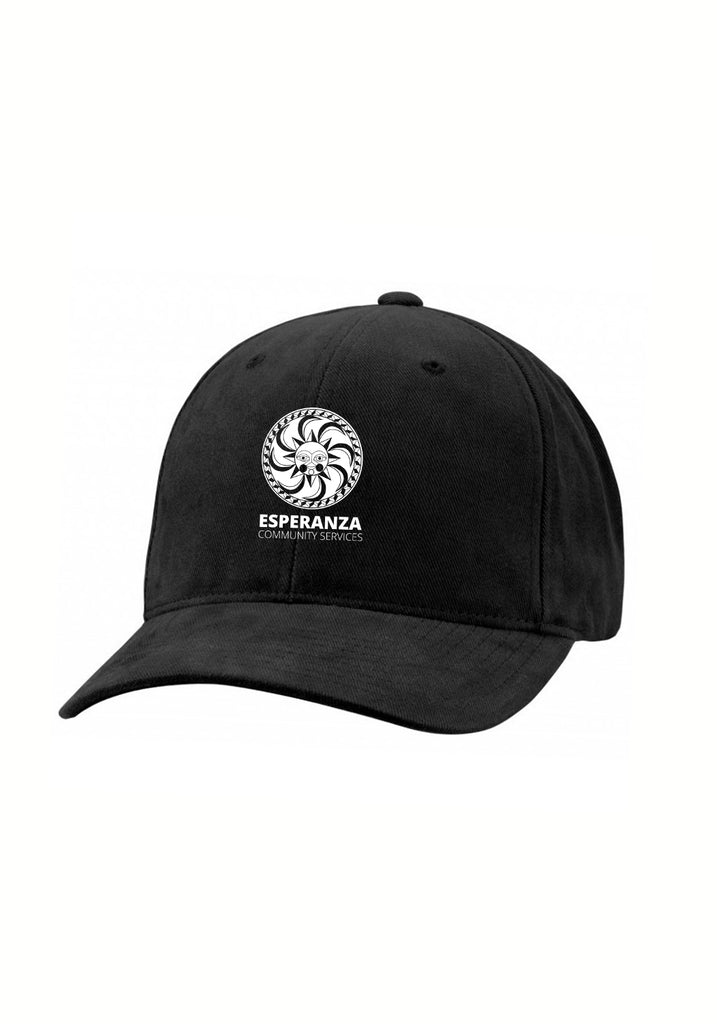 Esperanza Community Services unisex adjustable baseball cap (black) - front