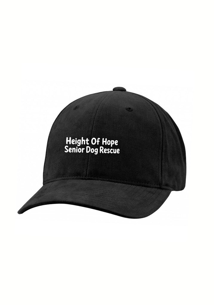 Height Of Hope Senior Dog Rescue unisex adjustable baseball cap (black) - front