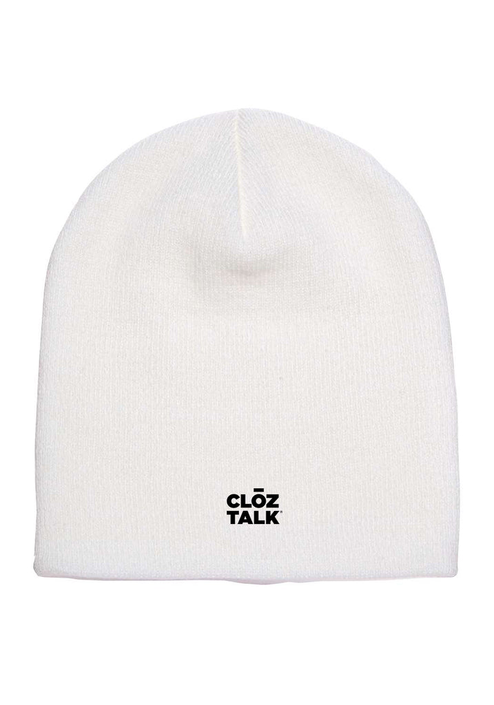 Unisex Knit Beanie (white) - back