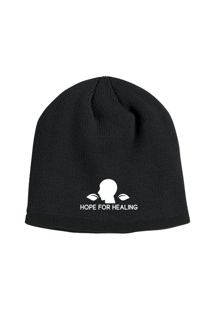 Hope For Healing unisex knit beanie (black) - front