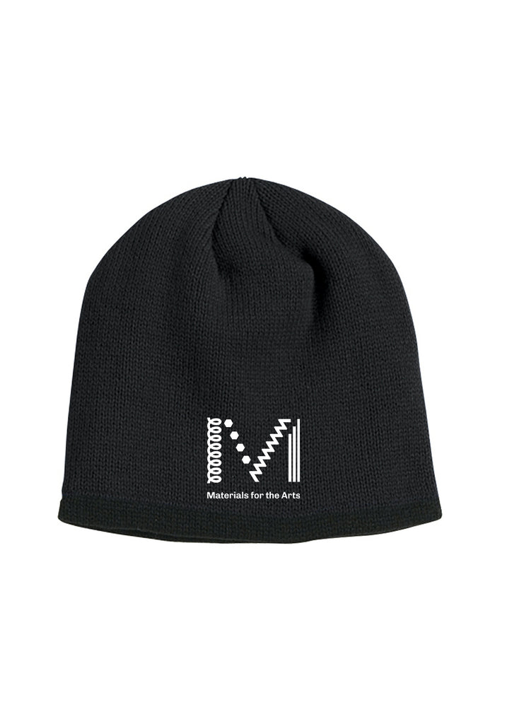 Materials For The Arts unisex knit beanie (black) - front