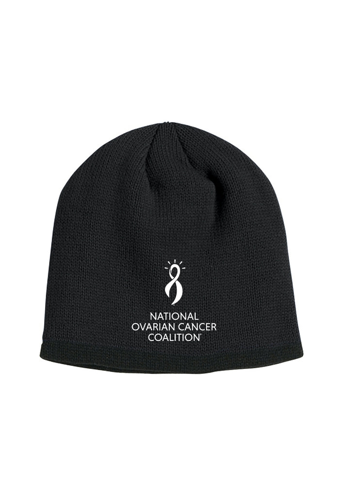 National Ovarian Cancer Coalition unisex knit beanie (black) - front