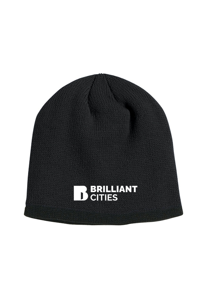 Brilliant Cities unisex knit beanie (black) - front