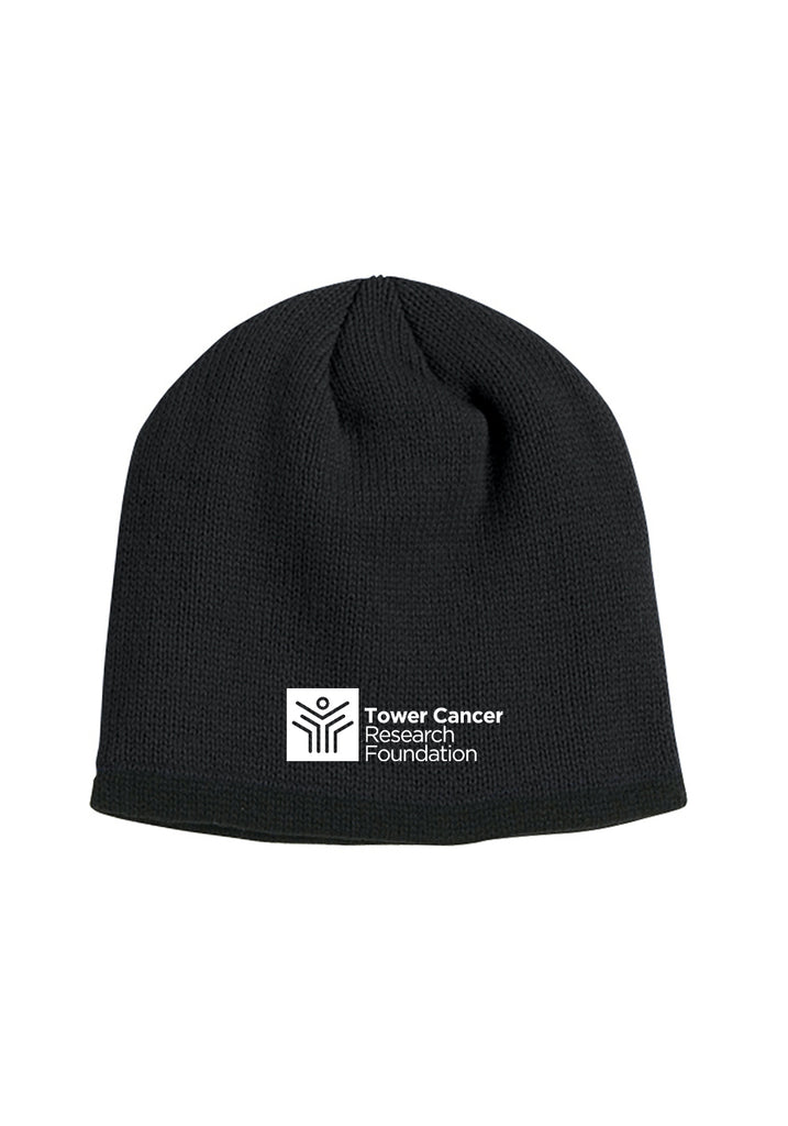 Tower Cancer Research Foundation unisex knit beanie (black) - front