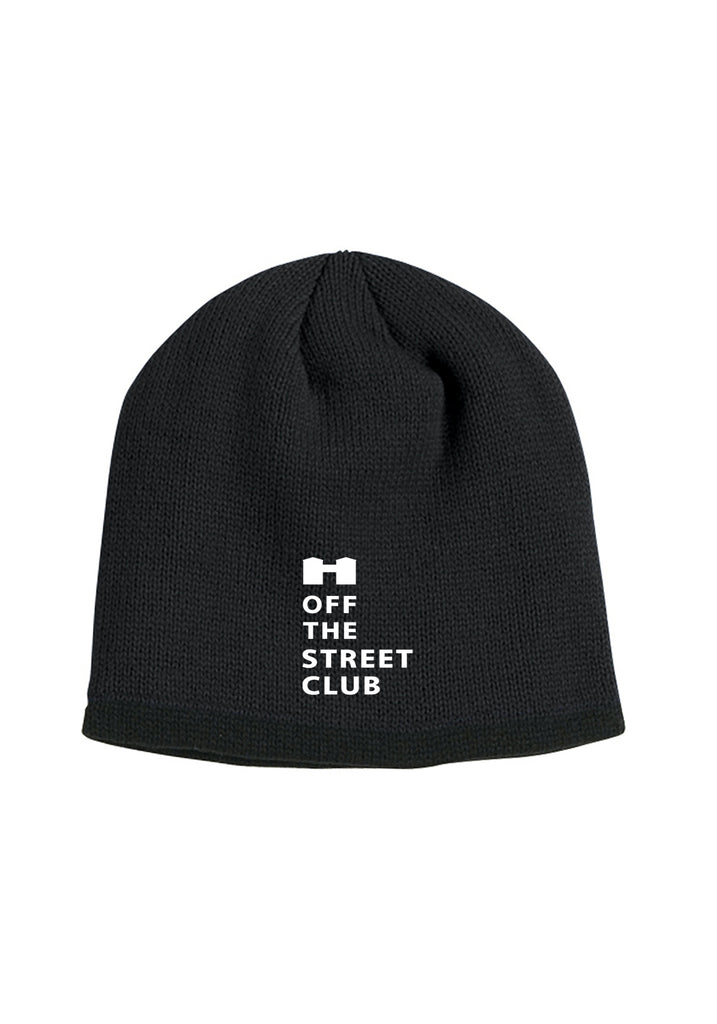 Off The Street Club unisex knit beanie (black) - front