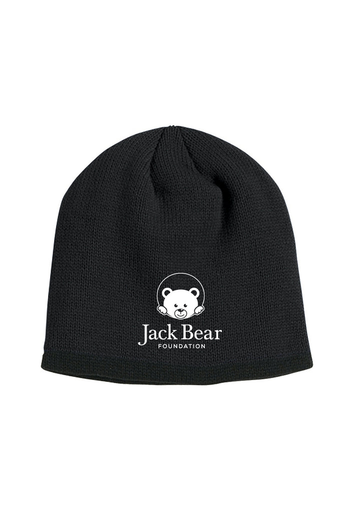 Jack Bear Foundation unisex knit beanie (black) - front