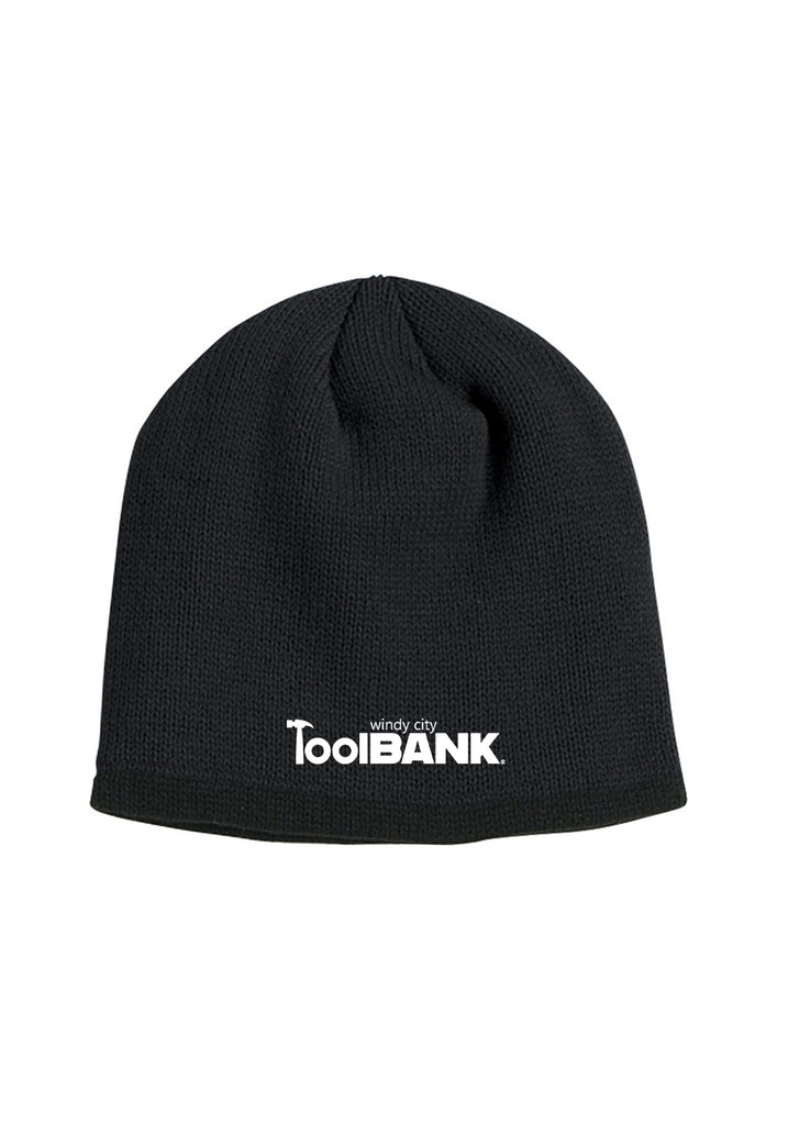 Windy City ToolBank unisex knit beanie (black) - front