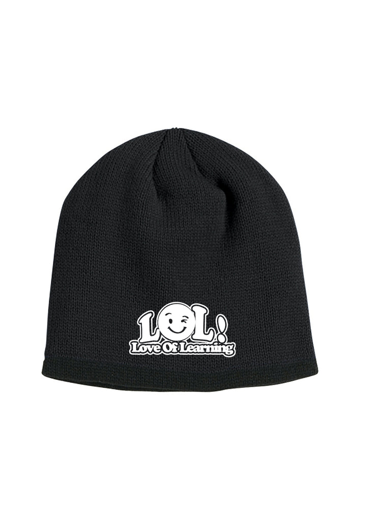 Love Of Learning Institute unisex knit beanie (black) - front