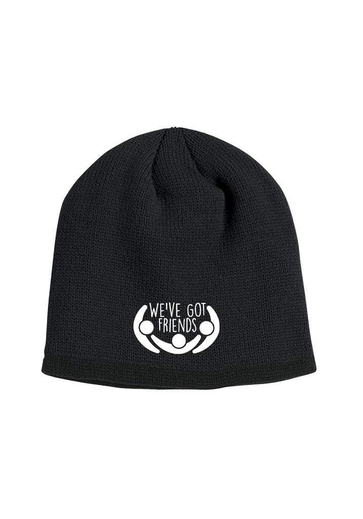 We've Got Friends unisex knit beanie (black) - front