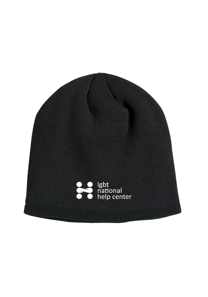 LGBT National Help Center unisex knit beanie (black) - front