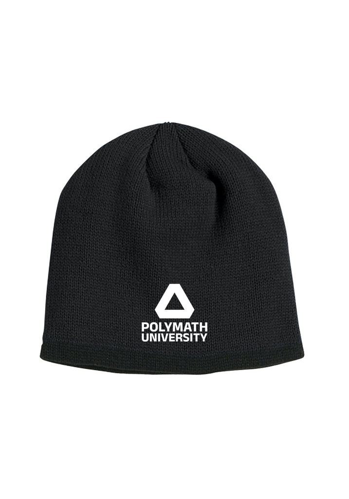 Polymath University unisex knit beanie (black) - front